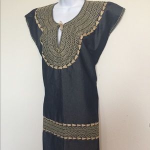 Denim like Plus size dress